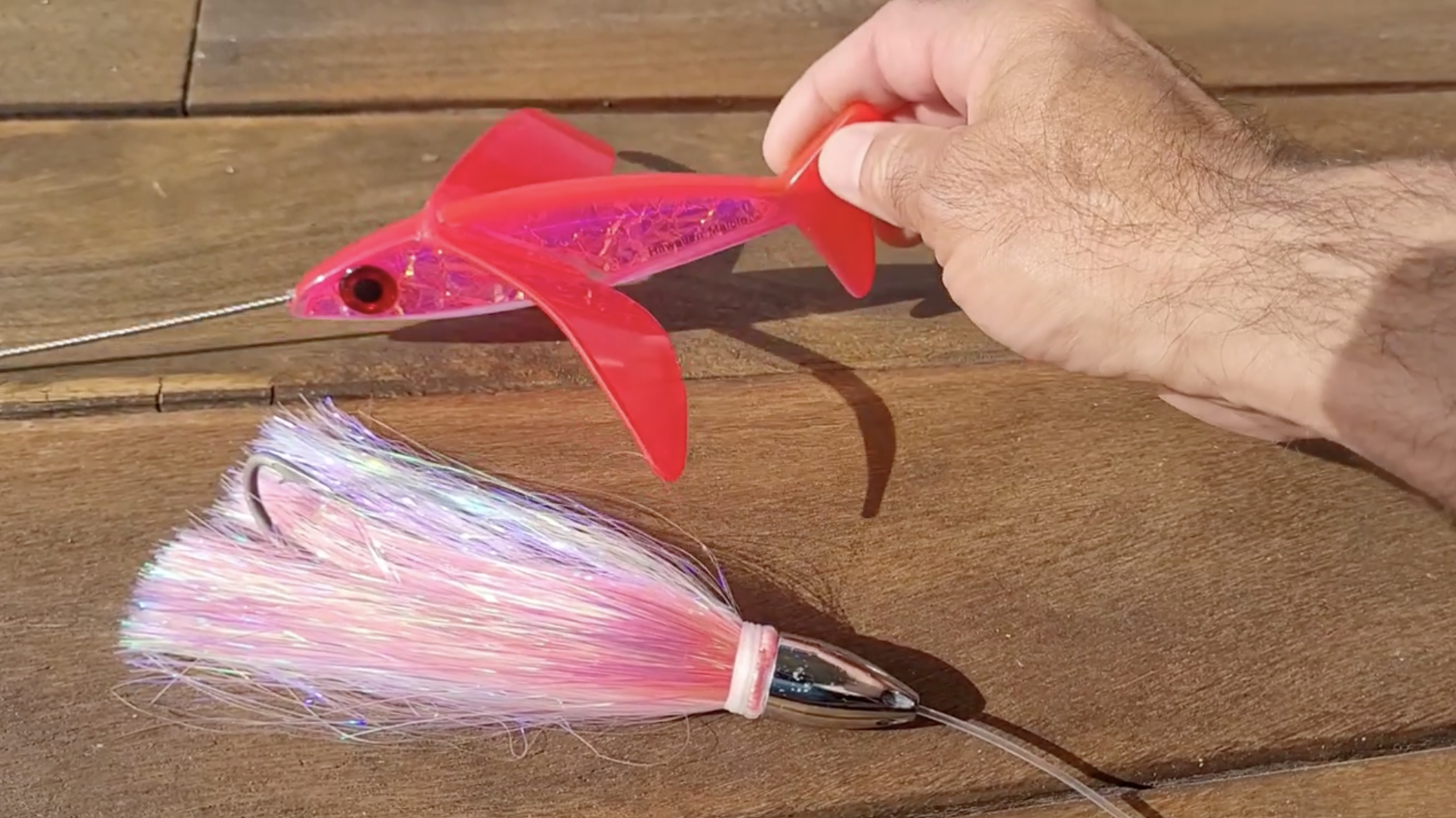 Check out our latest Hawaiian Malolo 'FLASH' birds. Can be paired with lures skirted with Flashabou and come in Blue, Pink and Purple. Will be added to our website soon or order here.